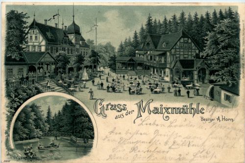 Gruss aus der Maixmühle - Litho