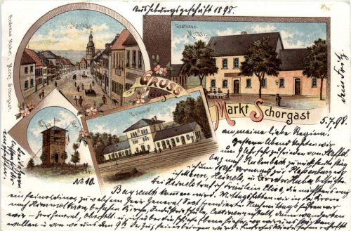 Gruss aus Markt Schorgast - Litho
