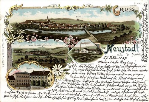 Gruss aus Neustadt - Litho