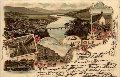 Gruss ausTölz - Litho