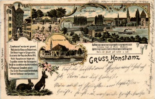 Gruss aus Konstanz - Litho