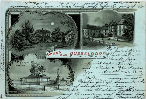 Gruss aus Düsseldorf - Litho