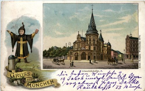 Gruss aus München - Litho