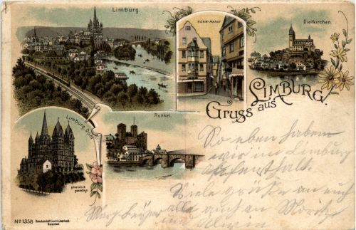 Gruss aus Limburg an der Lahn - Litho