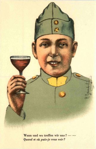 Schweizer Armee - Humor - Künstlerkarte R. Gautschi