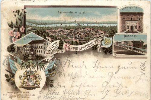 Gruss aus Germersheim - Litho