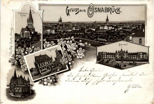 Gruss aus Osnabrück - Litho