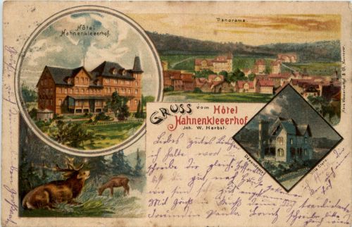 Gruss vom Hotel Hahnenkleerhof - Litho