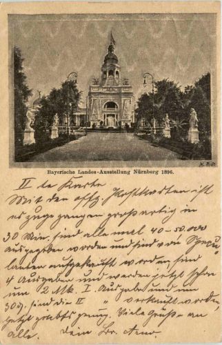 Nürnberg - Landesausstellung 1896 - Ganzsache