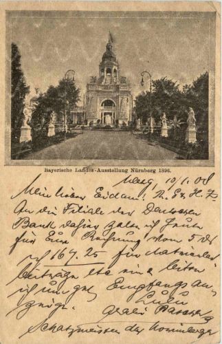 Nürnberg - Landesausstellung 1896 - Ganzsache