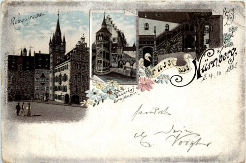 Gruss aus Nürnberg - Litho 1896
