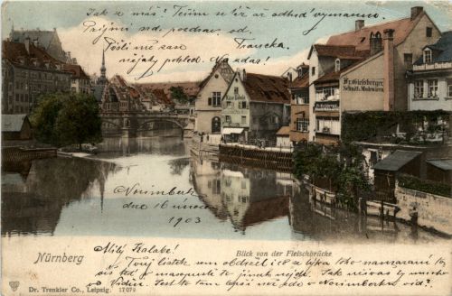 Nürnberg - Blick von der Fleischerbrücke