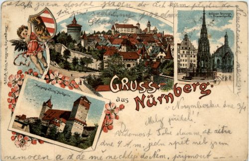 Gruss aus Nürnberg - Litho