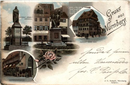 Gruss aus Nürnberg - Litho