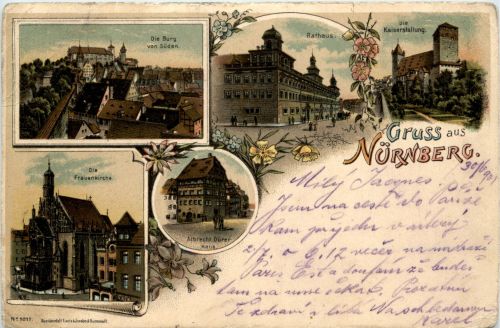 Gruss aus Nürnberg - Litho