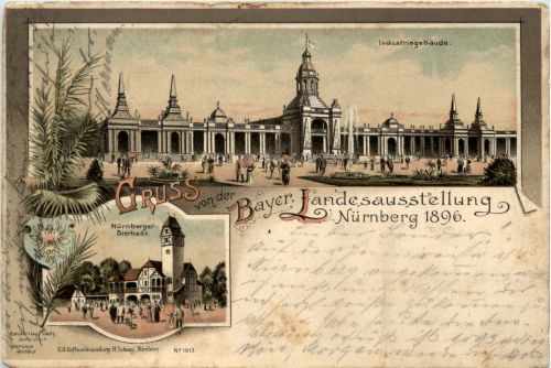 Nürnberg - Bayr. Landesausstellung 1896 - Litho