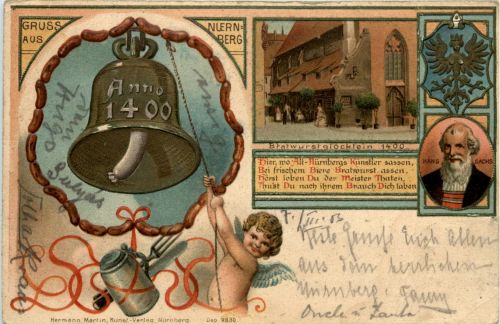 Gruss aus Nürnberg - Litho