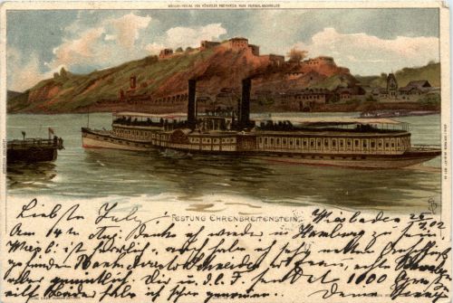 Festung Ehrenbreitstein - Litho