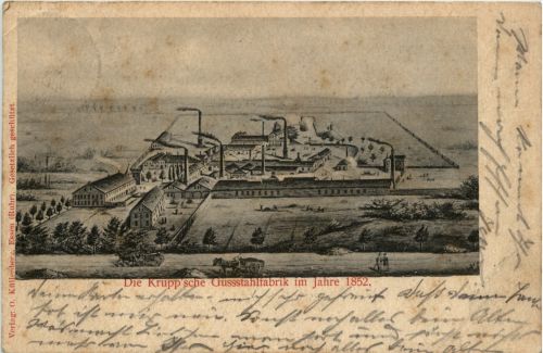 Essen - Die Kruppsche Gusstahlfabrik im Jahre 1852