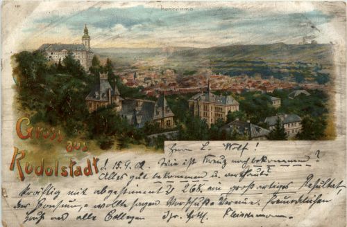 Gruss aus Rudolstadt - Litho
