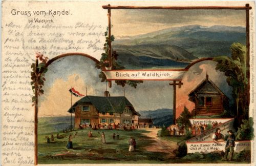 Waldkirch - Gruss vom Kandel - Litho