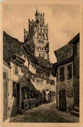Freiburg - Künstlerkarte V. Marshall
