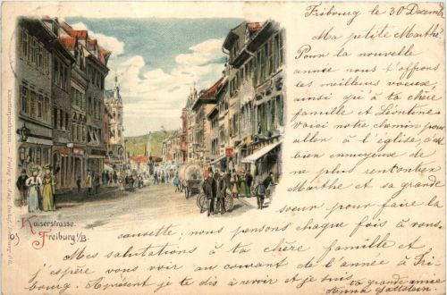 Freiburg - Kaiserstrasse - Litho