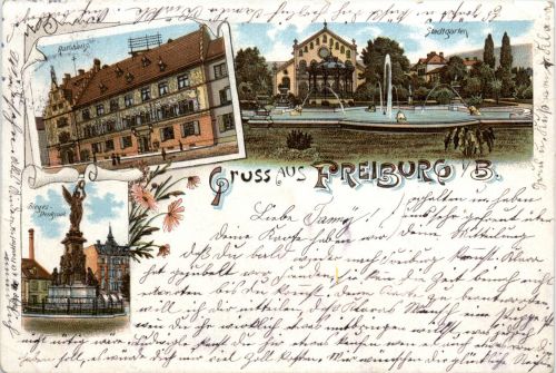 Gruss aus Freiburg - Litho