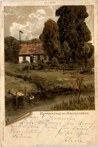Kupfermühle bei Friedrichsruh - Litho