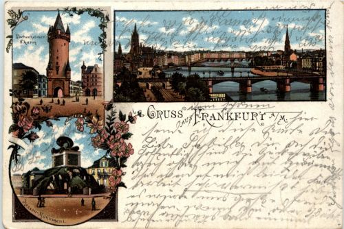 Gruss aus Frankfurt - Litho