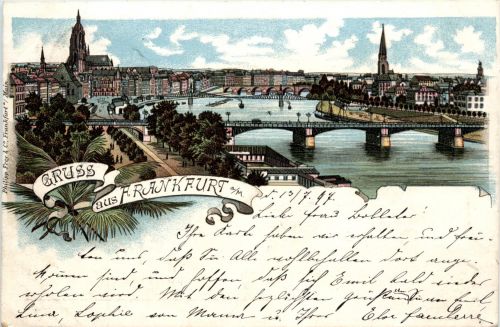 Gruss aus Frankfurt - Litho