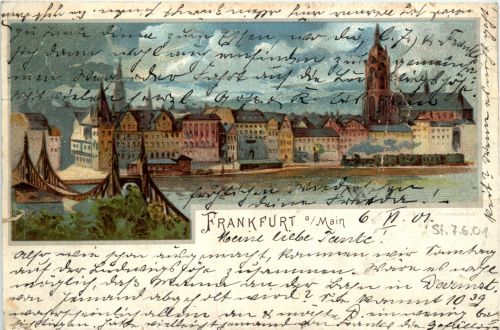 Gruss aus Frankfurt - Litho