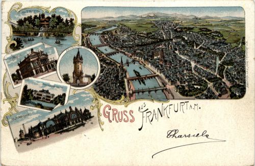 Gruss aus Frankfurt - Litho