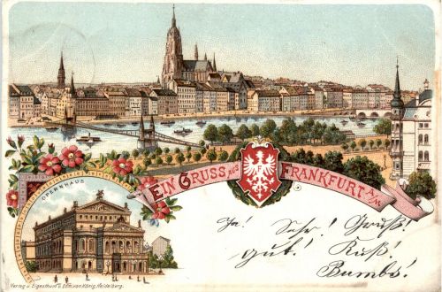 Gruss aus Frankfurt - Litho