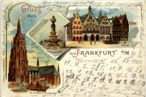 Gruss aus Frankfurt - Litho