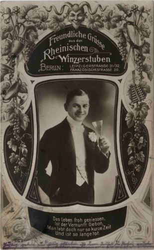 Berlin - Grüsse aus den Rheinischen Winzerstuben - Wein
