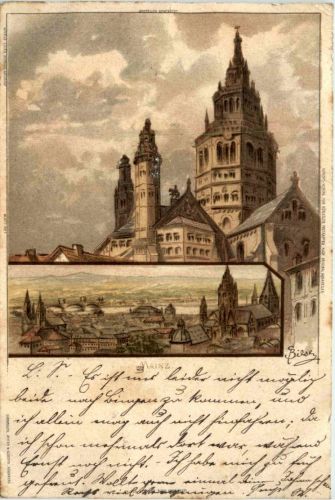 Gruss aus Mainz - Litho