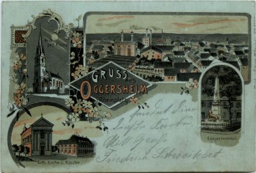 Gruss aus Oggersheim - Litho