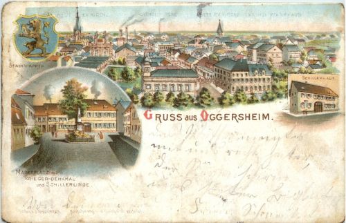 Gruss aus Oggersheim - Litho