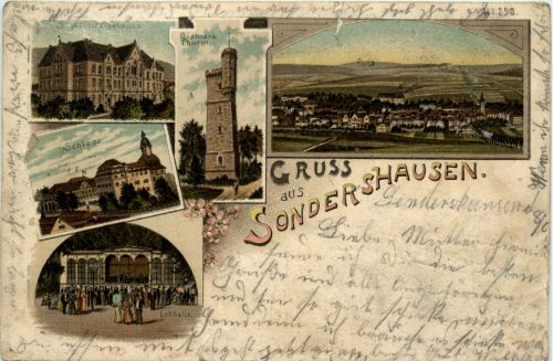 Gruss aus Sondershausen - Litho