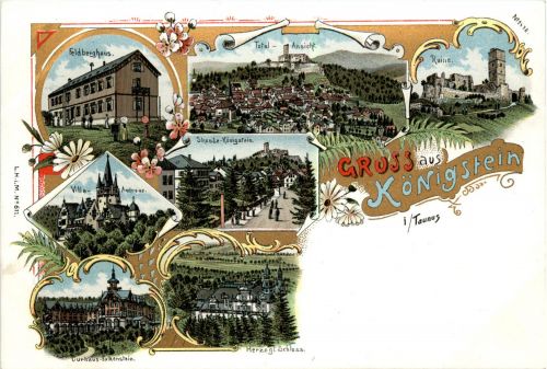 Gruss aus Königstein im Taunus - Litho