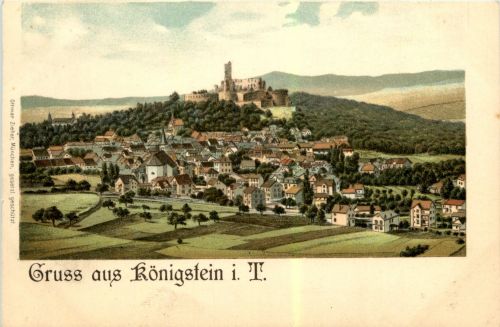 Gruss aus Königstein im Taunus - Litho