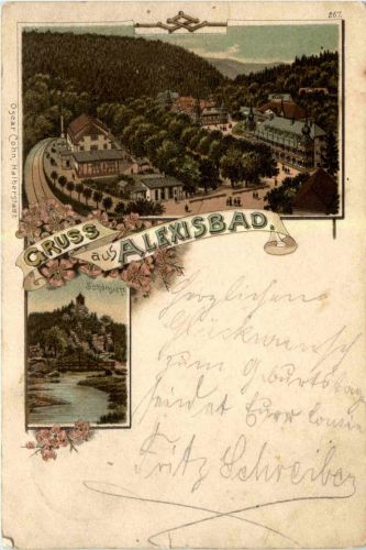 Gruss aus Alexisbad - Litho