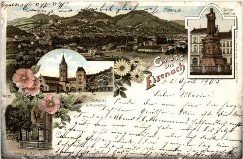 Gruss aus Eisenach - Litho