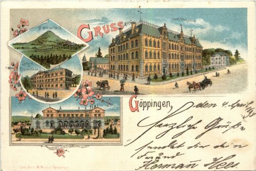 Gruss aus Göppingen - Litho