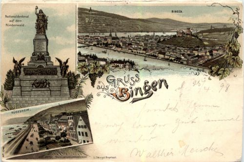 Gruss aus Bingen - Litho
