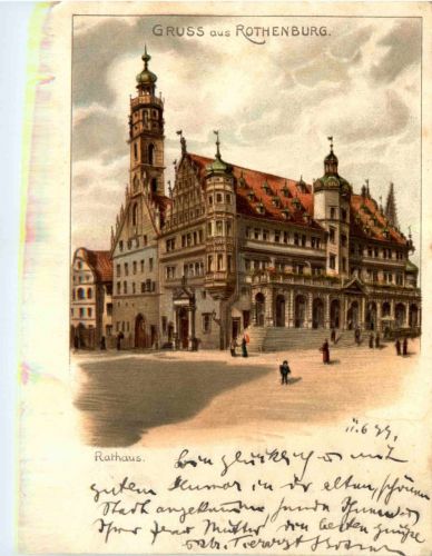 Gruss aus Rothenburg - Litho