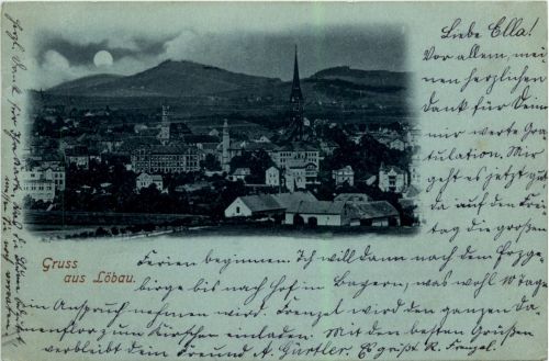 Gruss aus Löbau - Litho