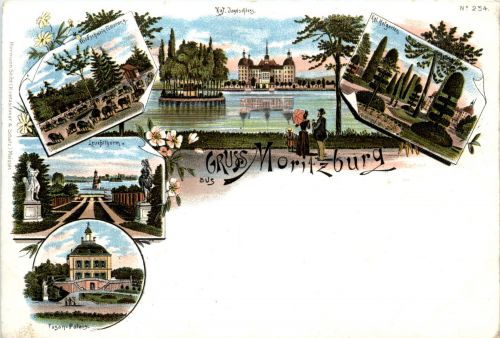 Gruss aus Moritzburg - Litho