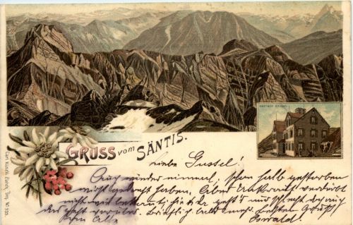 Gruss vom Säntis - Litho